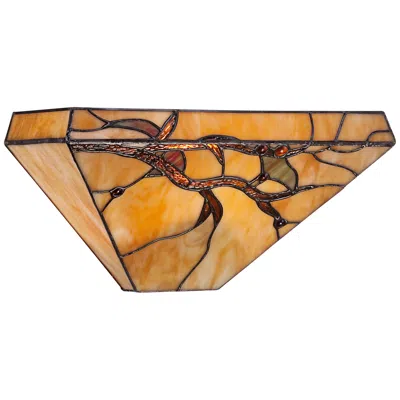 Robert Louis Tiffany Budding Branch 14" Wide Art Glass Wall Sconce