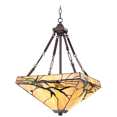 Robert Louis Tiffany Budding Branch 17" Wide Art Glass Pendant Light