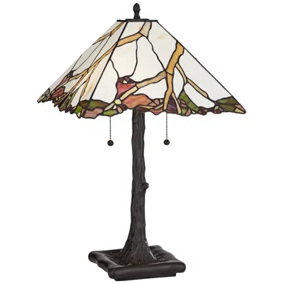 Robert Louis Tiffany Cherry Blossom 26" Tiffany-style Glass Table Lamp