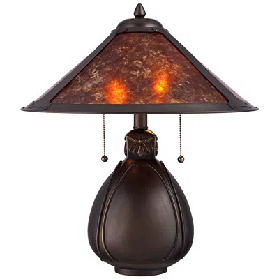 Robert Louis Tiffany Nell 19" Arts And Crafts Ceramic Mica Table Lamp