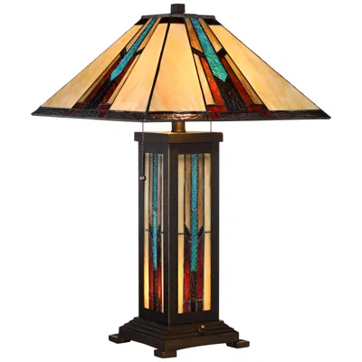 Robert Louis Tiffany Ranier 25" High Mission Night Light Table Lamp