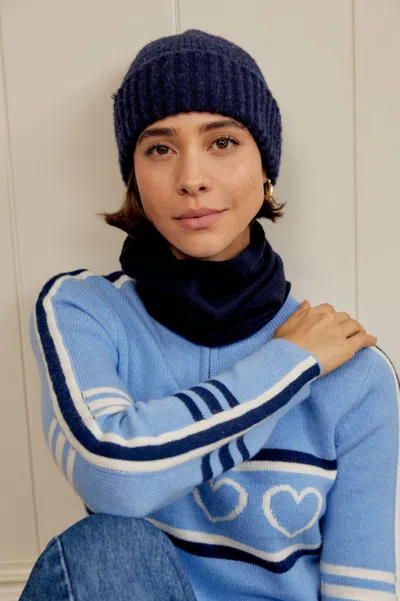 Robert Mackie Aspiga Rona Rib Knit Hat | Navy In Pattern