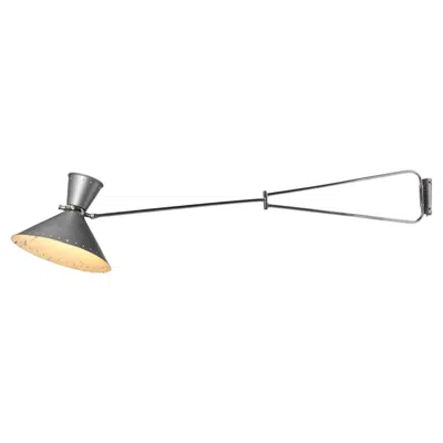 Pre-owned Robert Mathieu Large Wall Lamp Lunel Chrome Plated Metal With Perforated Stars From The 60's - In Sand