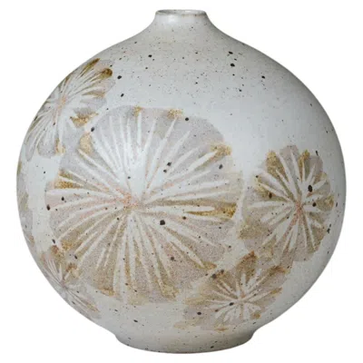Pre-owned Robert Maxwell Studio Pottery Bud Vase, Floral Motif, 1970s In Transparent