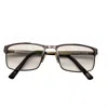 Robert Mitchel Men's Rm5000 Square Eyeglasses In Grey In Brown