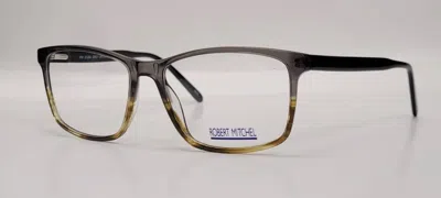 Robert Mitchel Men;s Rm20204 Rectangle Eyeglasses In Grey/brown In Multi