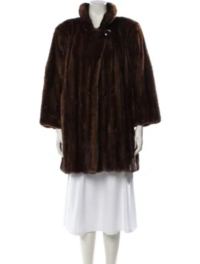 Pre-owned Robert Payne Faux Fur Jacket In Brown