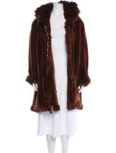 Pre-owned Robert Payne Mink Coat In Brown