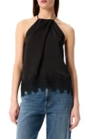 Robert Rodriguez Biarritz Lace Trim Halter Top