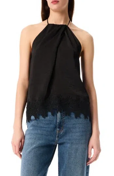 Robert Rodriguez Biarritz Lace Trim Halter Top