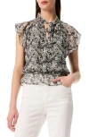 Robert Rodriguez Charmer Ruffle Peplum Top In Black