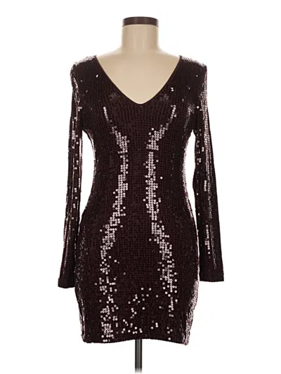 Pre-owned Robert Rodriguez Cocktail Dress In Burgundy