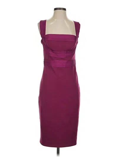 Pre-owned Robert Rodriguez Cocktail Dress In Burgundy