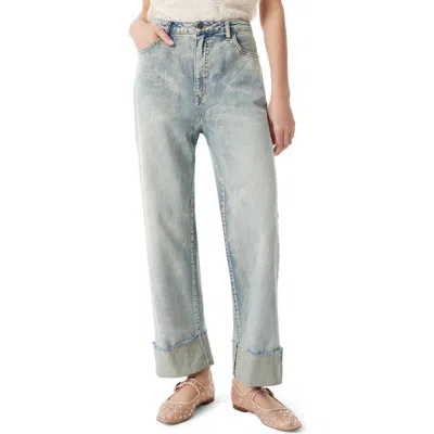 Robert Rodriguez Cuffed Wide Leg Jeans In Blue