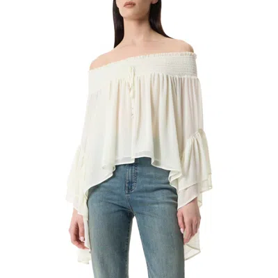 Robert Rodriguez Edith Off The Shoulder Blouse In Gray