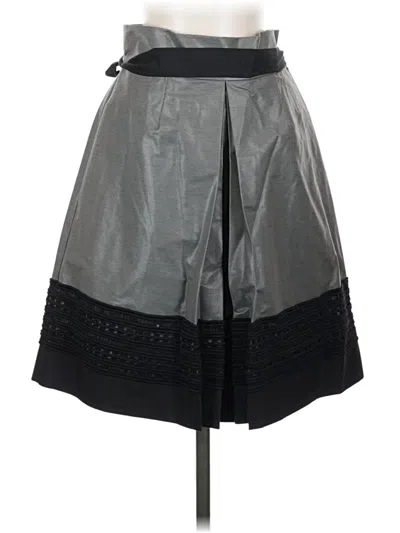 Pre-owned Robert Rodriguez Faux Leather Skirt In Gray