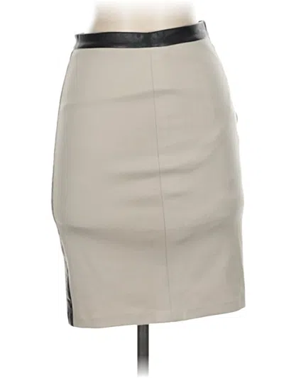 Pre-owned Robert Rodriguez Faux Leather Skirt In Tan