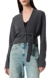 Robert Rodriguez Florence Open Front Tie Waist Cardigan In Gray