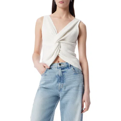 Robert Rodriguez Joyce Twist Front Knit Tank In White
