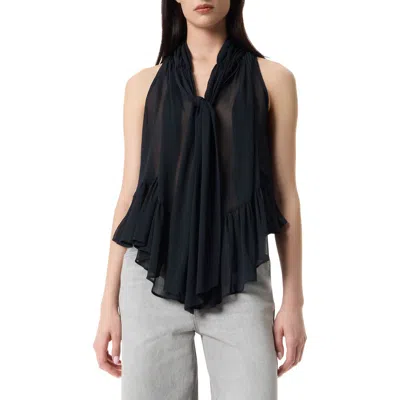 Robert Rodriguez Kellie Volume Halter Top In Black