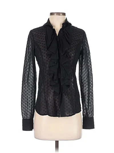 Pre-owned Robert Rodriguez Long Sleeve Blouse In Black