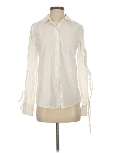 Pre-owned Robert Rodriguez Long Sleeve Blouse In White