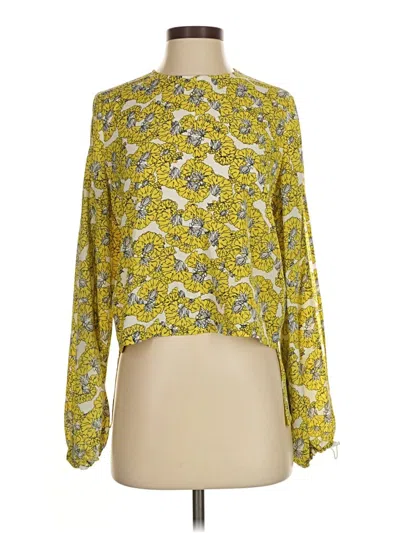 Pre-owned Robert Rodriguez Long Sleeve Blouse In Yellow