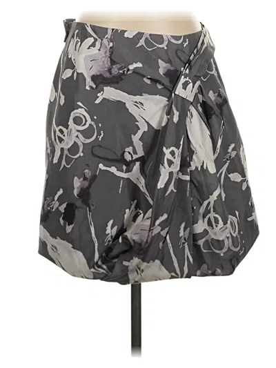 Pre-owned Robert Rodriguez Silk Skirt In Gray