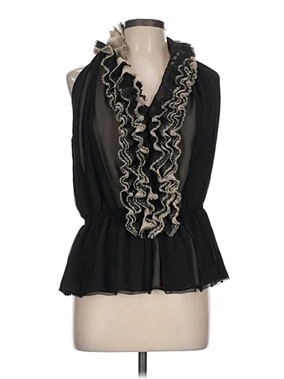Pre-owned Robert Rodriguez Sleeveless Blouse In Black