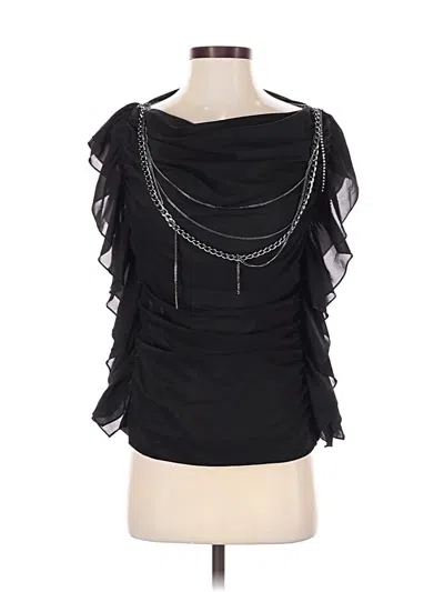 Pre-owned Robert Rodriguez Sleeveless Blouse In Black