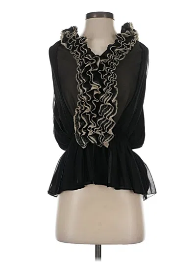 Pre-owned Robert Rodriguez Sleeveless Blouse In Black