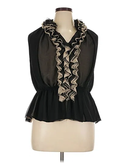 Pre-owned Robert Rodriguez Sleeveless Blouse In Black