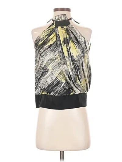Pre-owned Robert Rodriguez Sleeveless Silk Top Black Halter Neckline Tops