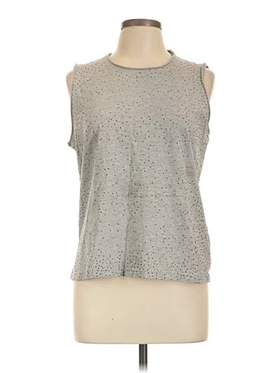 Pre-owned Robert Rodriguez Sleeveless Top Silver Crew Neck Tops