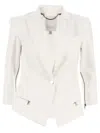 Robert Rodriguez Studio Curved Hem Blazer In White