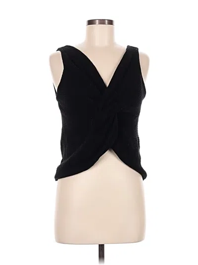 Pre-owned Robert Rodriguez Tank Top Black Plunge Neckline Tops
