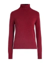 Robert Scott & Sons Woman Turtleneck Garnet Size 10 Wool, Cashmere In Red