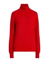 Robert Scott & Sons Woman Turtleneck Red Size 8 Wool, Cashmere In Red