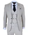 Robert Simon 3 Piece Suit Plaid Checked Slim Fit Formal Dress In White
