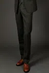 Robert Simon Joshua Tweed Check Trousers In Green