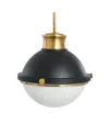 Robert Stevenson Lighting Cameron In Matte Black And Natural Brass