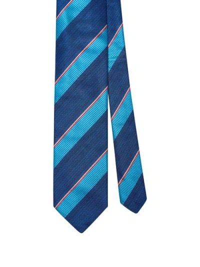 Robert Talbot Robert Bold Stripe Best Of Class Necktie In Blue