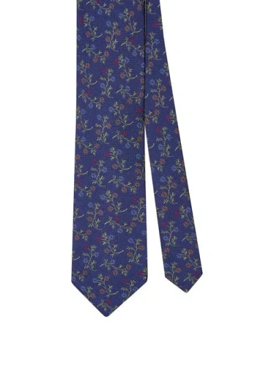 Robert Talbot Robert Floral Vine Best Of Class Necktie In Navy