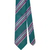 Robert Talbot Robert Multi Stripe Basket Weave Best Of Class Necktie In Green