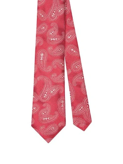 Robert Talbot Robert Paisley Twill Best Of Class Necktie In Red