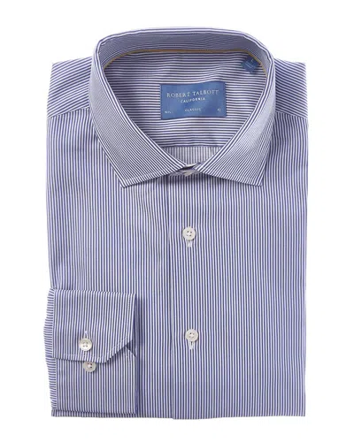 Robert Talbott Reynolds Mini Stripe Twill Shirt In Blue