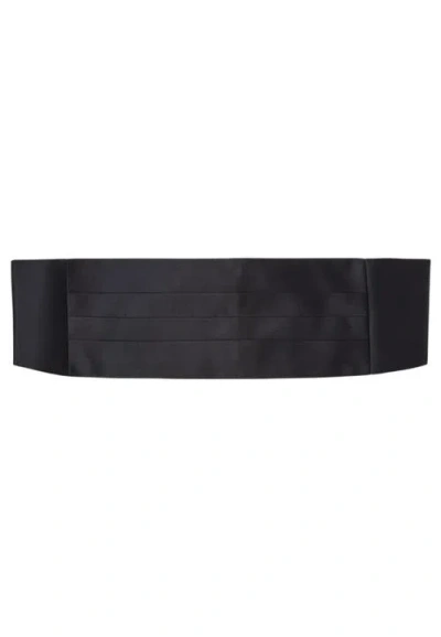 Robert Talbott Baldwin Satin Cummerbund In Black