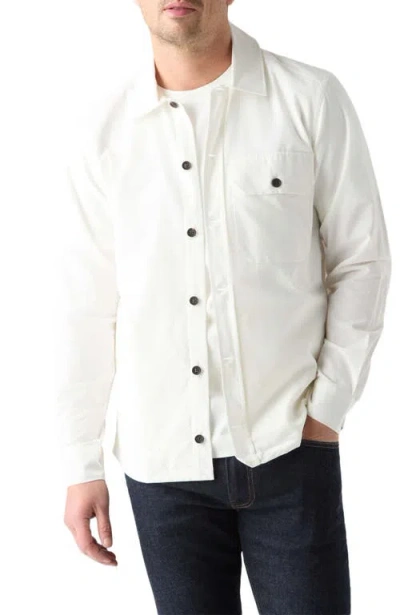 Robert Talbott Burton Pinwale Corduroy Shirt Jacket In White