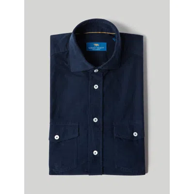 Robert Talbott Butler Pinwale Shirt In Blue