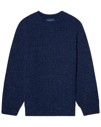 Robert Talbott Cashmere & Wool-blend Spencer Rollneck Sweater In Blue